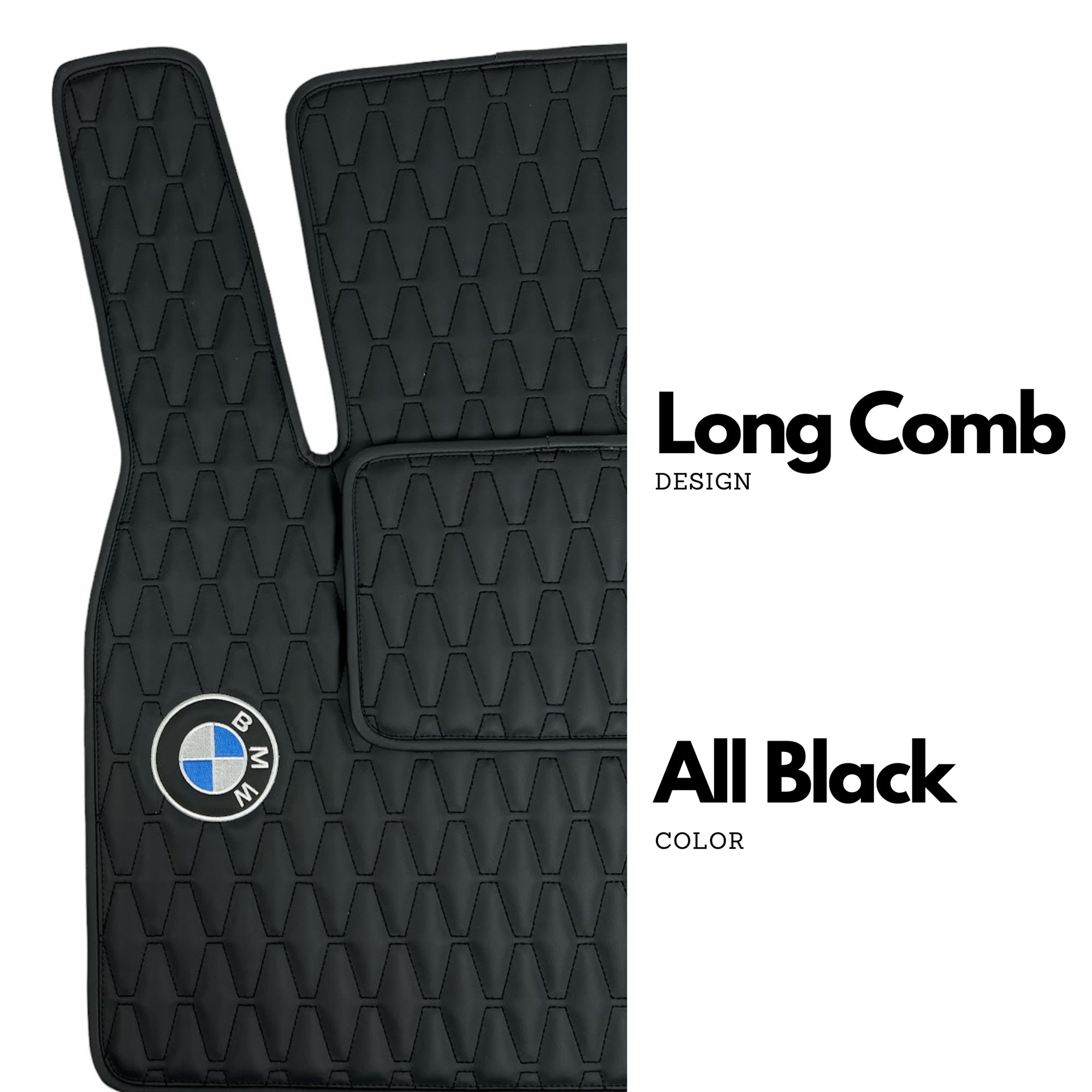 Handmade Genuine Custom Mercedes Benz Leather Floor Mats for Cars - 4 Pieces Set - Waterproof - Extra Durable