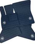 BMW 3 Series Leather Floor Mats - Handmade Genuine Custom - 4 Pieces Set - Waterproof - Extra Durable