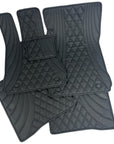 Black Leather Jaguar Floor Mats Custom Design