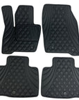 Black Leather Jaguar Floor Mats Custom Design