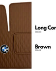 BMW 3 Series Leather Floor Mats - Handmade Genuine Custom - 4 Pieces Set - Waterproof - Extra Durable