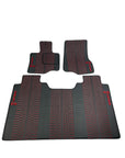 Handmade Luxury Custom Leather Ford F150 Floor Mats - 3 Pieces Set - Waterproof - Extra Durable