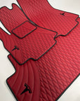 Custom Leather Tesla Model Y Floor Mats - Handmade
