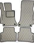 Handmade Genuine Custom Mercedes Benz Leather Floor Mats for Cars - 4 Pieces Set - Waterproof - Extra Durable