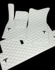 Custom Leather Tesla Model Y Floor Mats - Handmade
