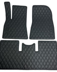 Custom Leather Tesla Model 3 Floor Mats - Handmade