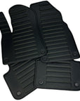 Floor Mats For Porsche Cayenne - Classic Design - Black With Light Green Thread