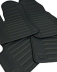 Floor Mats For Porsche Cayenne - Classic Design - Black With Light Green Thread
