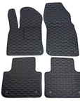 Floor Mats For Porsche Cayenne - RS Comb Design - Black With Pink Thread