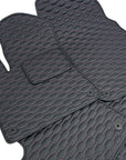 Floor Mats For Porsche Cayenne - RS Comb Design - Black With Pink Thread