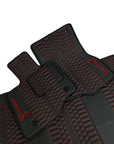 Handmade Luxury Custom Leather Ford F150 Floor Mats - 3 Pieces Set - Waterproof - Extra Durable