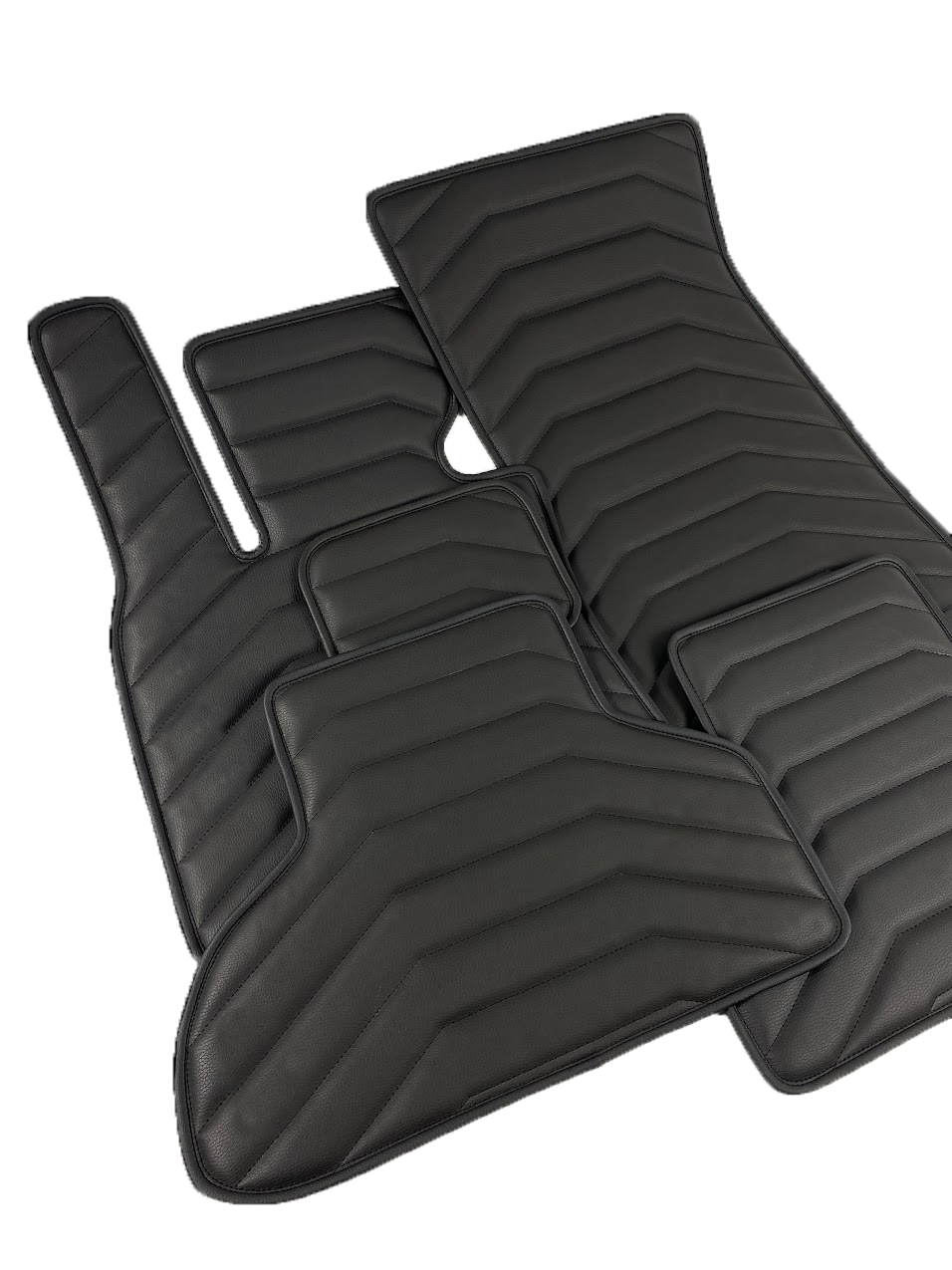 Black Tesla Model X Leather Floor Mat