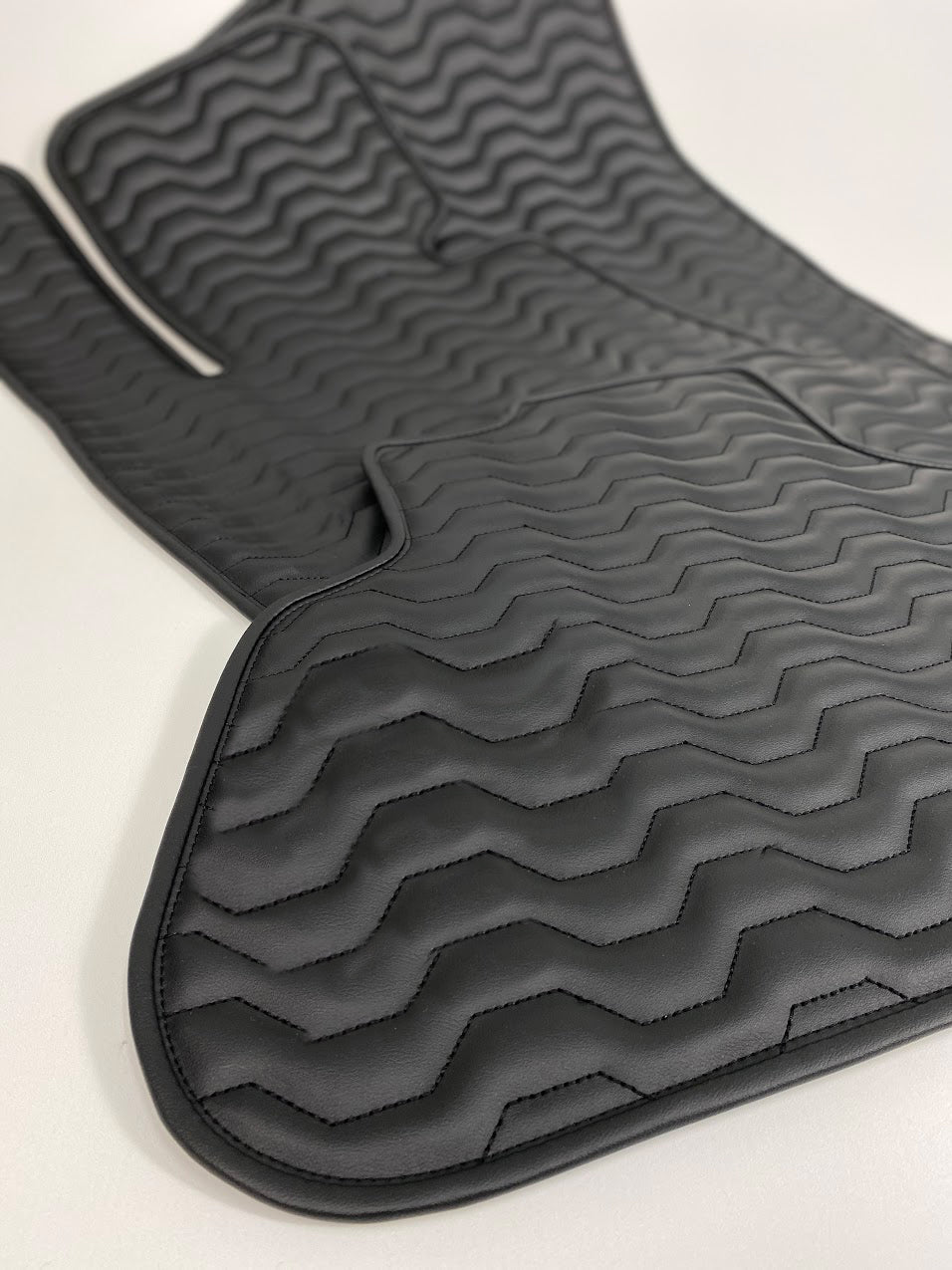 Black Tesla Model X Leather Floor Mat