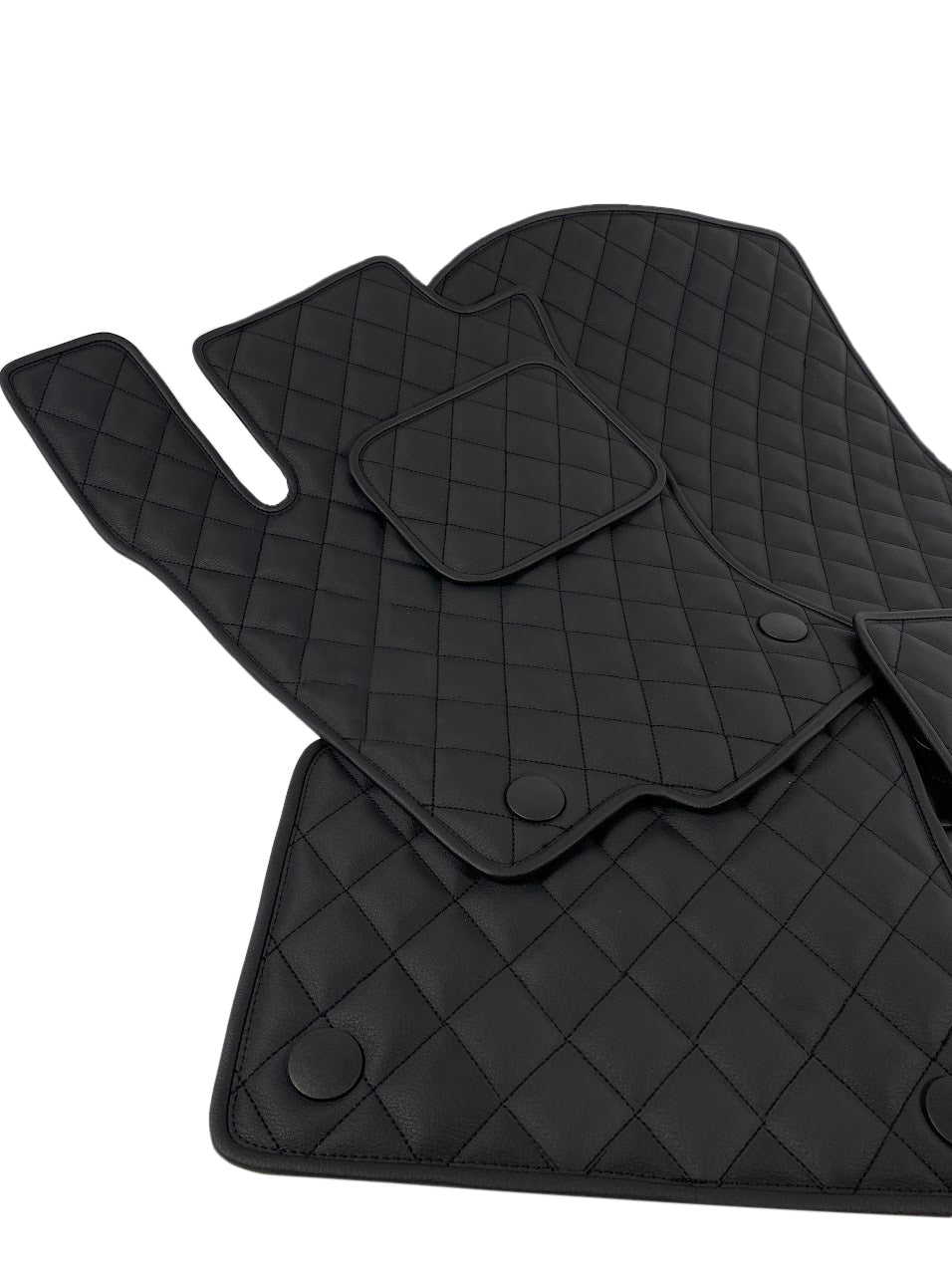Black Tesla Model X Leather Floor Mat