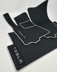 Custom Leather Tesla Floor Mats - Handmade