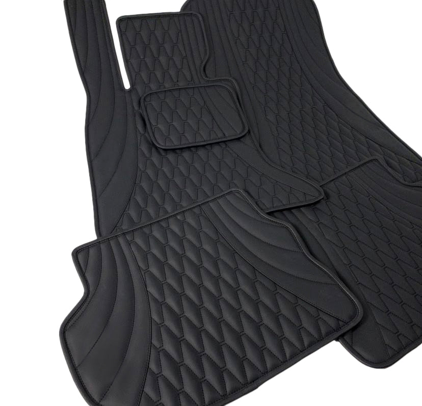 Black Mercedes Leather Floor Mat