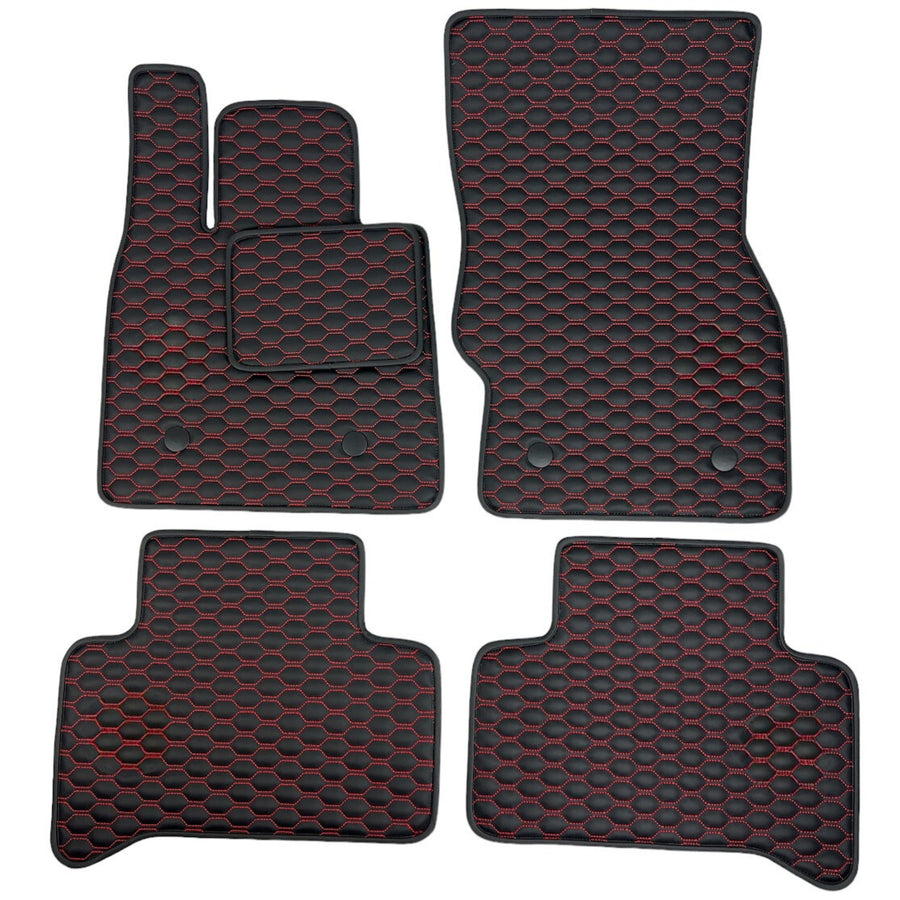 Black With Red Jaguar F-Pace Floor Mats