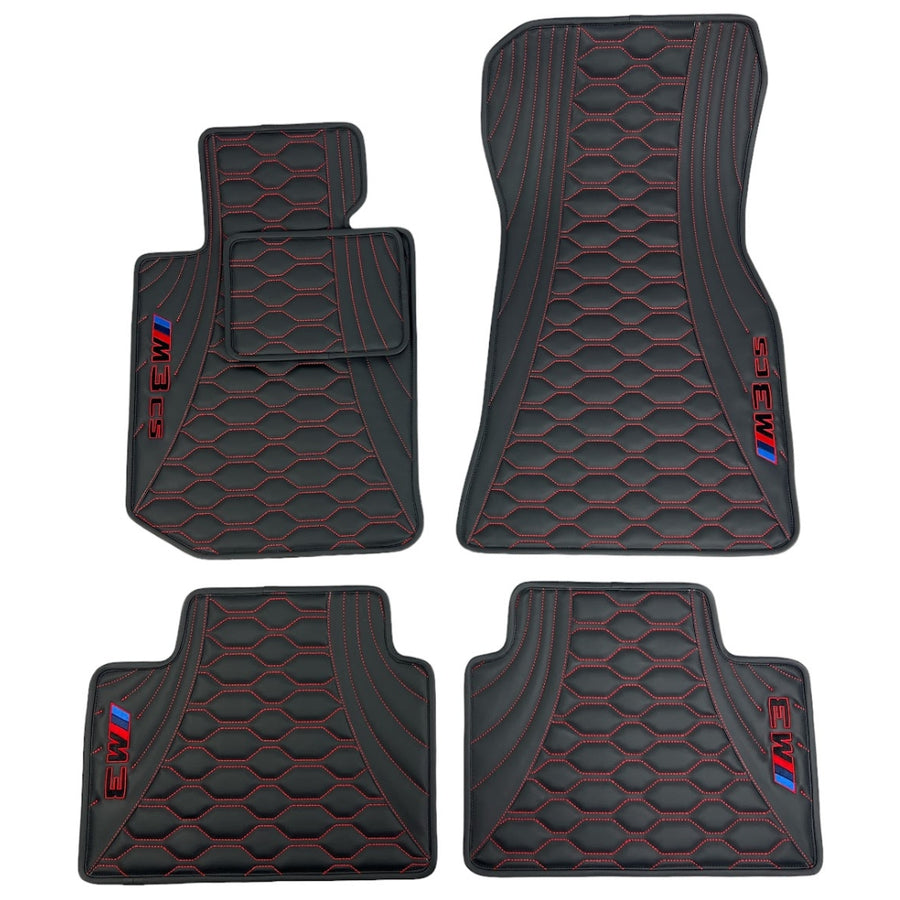 Custom Leather Floor Mats For Cars - Set of 4 Mats - Waterproof - Year-Round Usage