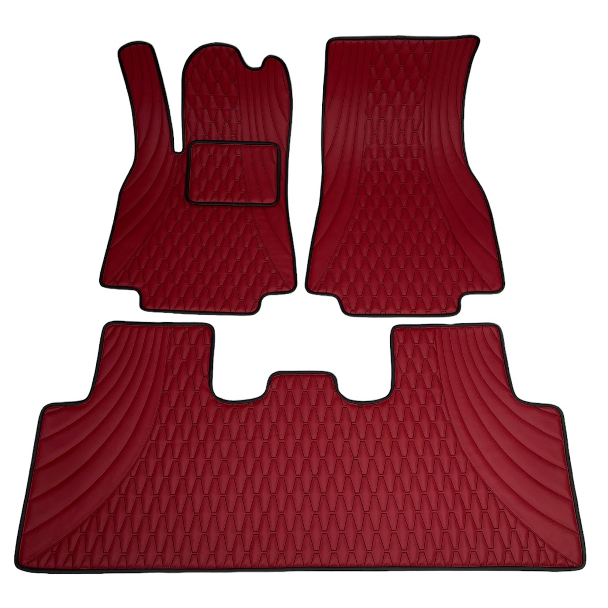 Custom Leather Tesla Floor Mats - Handmade
