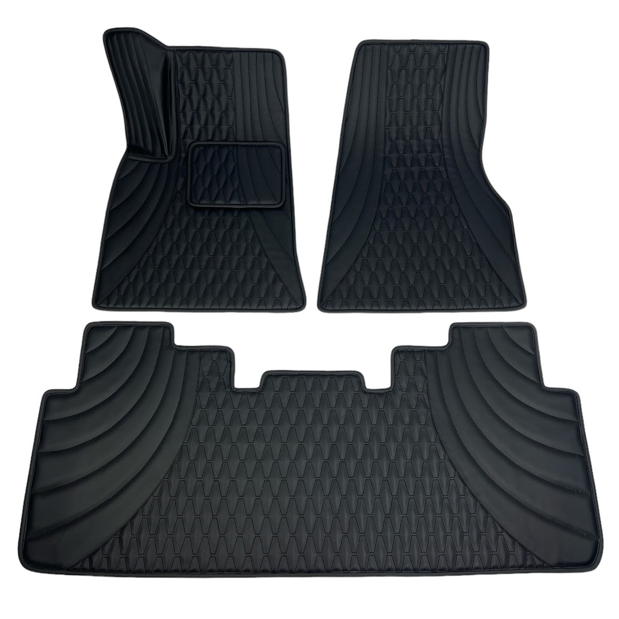 Custom Leather Tesla Floor Mats - Handmade