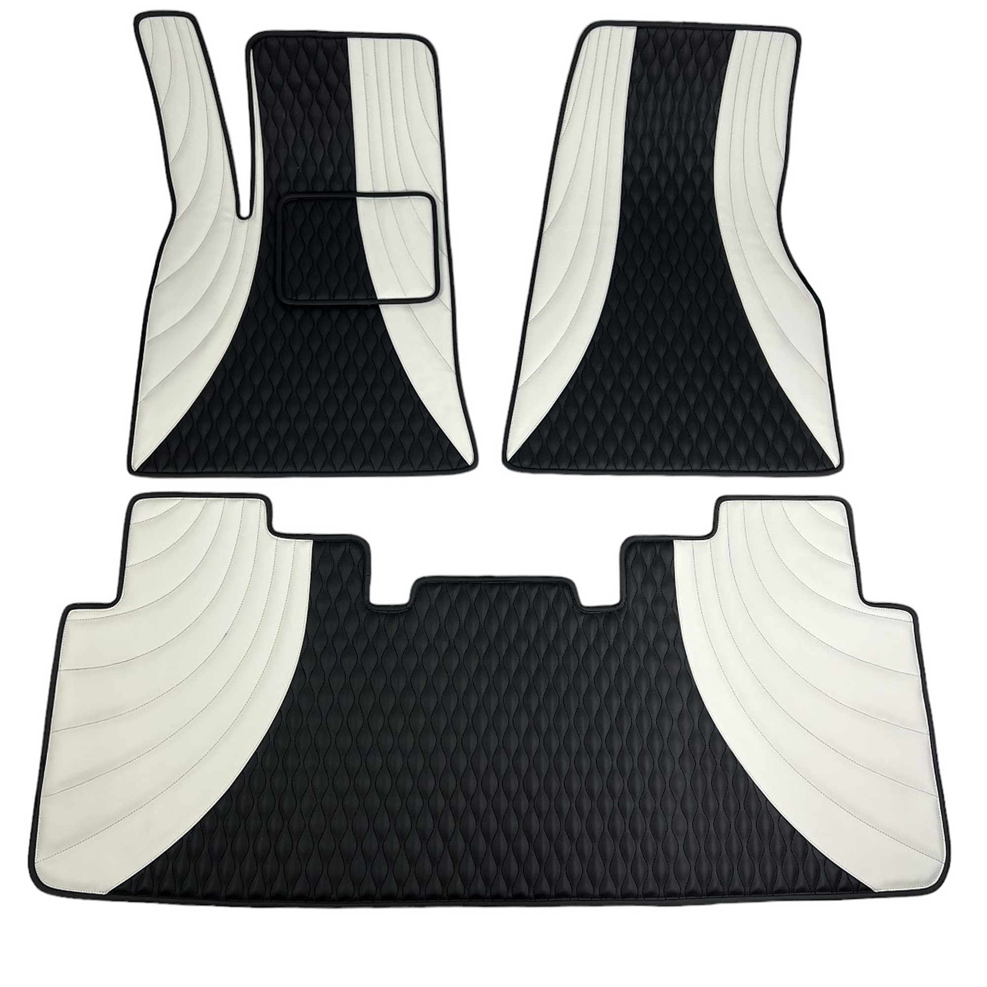 Custom Leather Tesla Floor Mats - Handmade