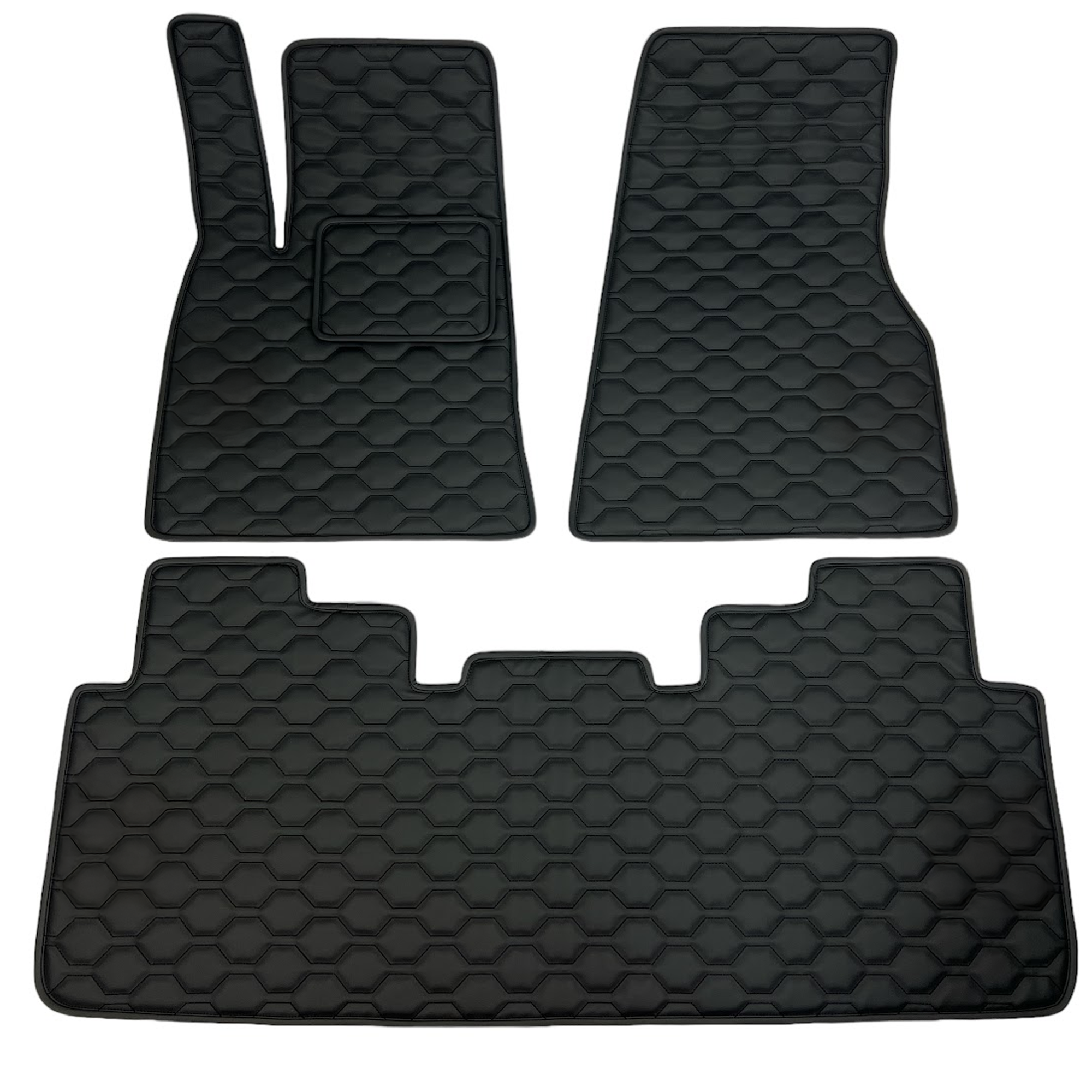 Custom Leather Tesla Floor Mats - Handmade