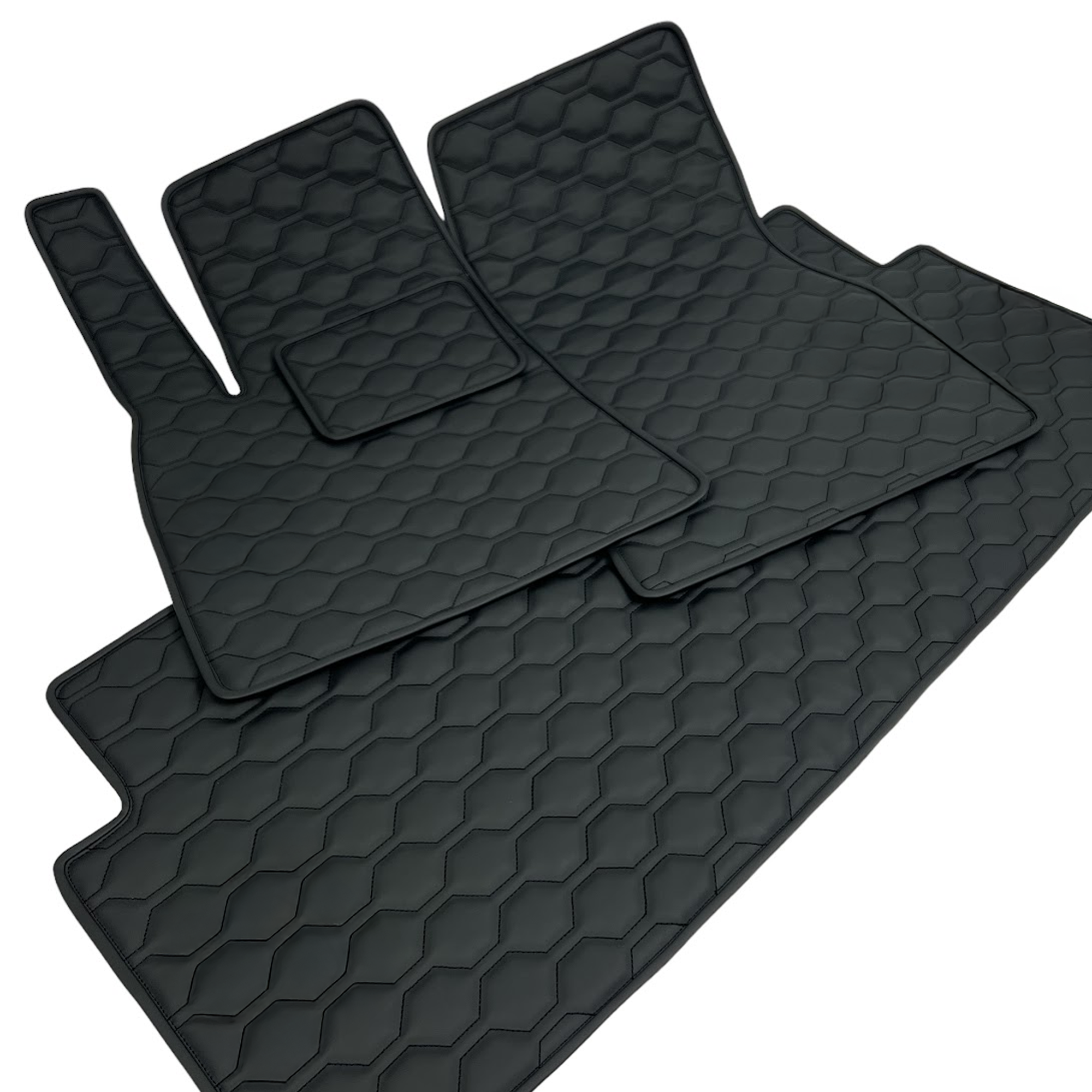 Custom Leather Tesla Floor Mats - Handmade