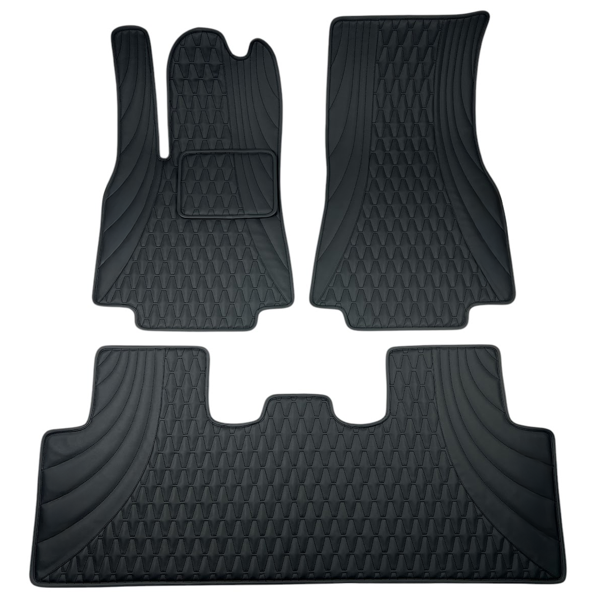 Custom Leather Tesla Floor Mats - Handmade