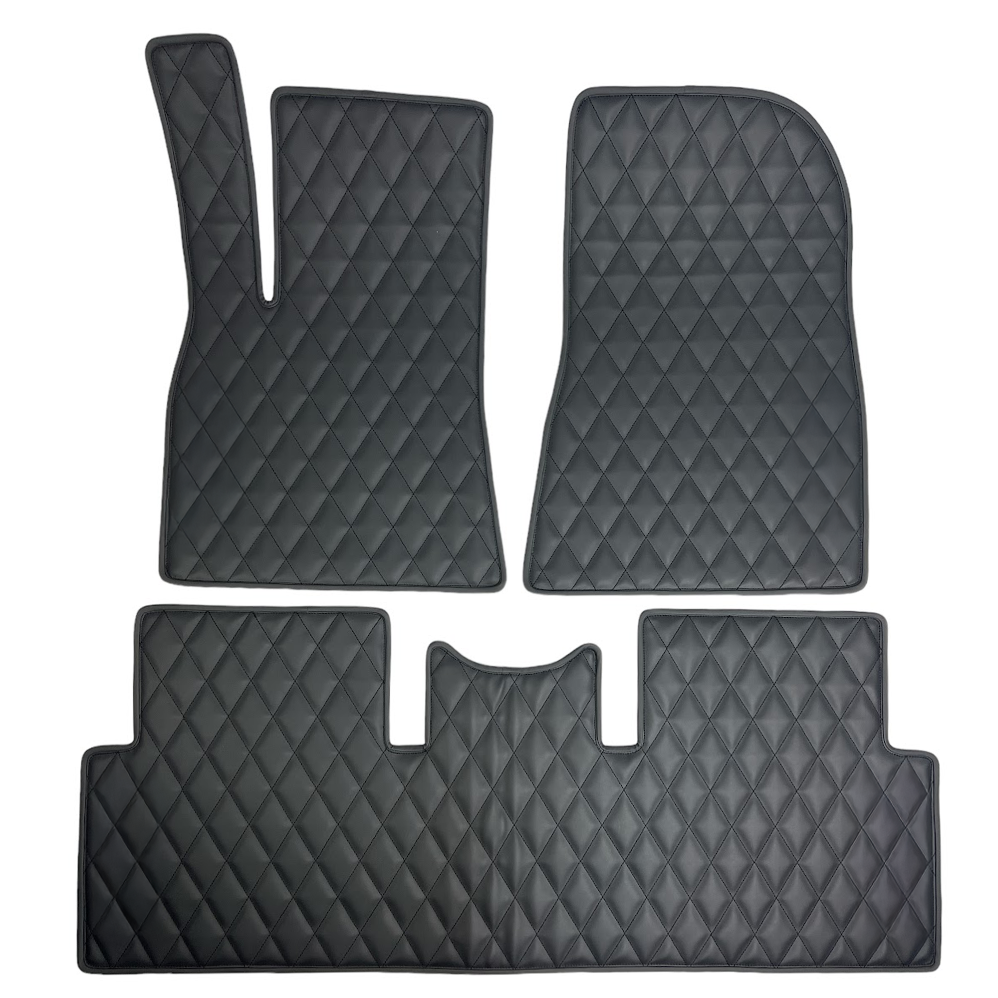 Custom Leather Tesla Floor Mats - Handmade