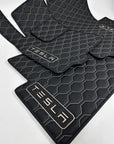 Custom Leather Tesla Floor Mats - Handmade