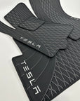 Custom Leather Tesla Floor Mats - Handmade