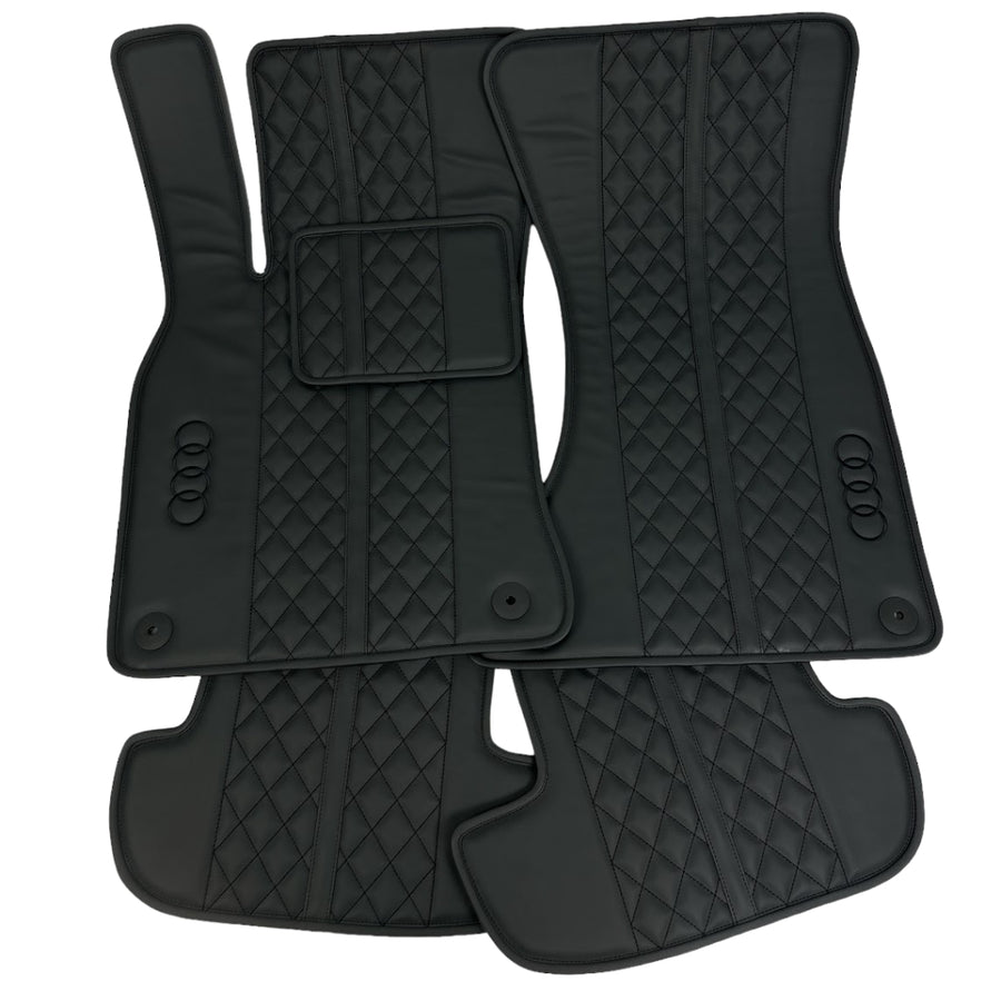 Custom Leather Floor Mats For Cars - Set of 4 Mats - Waterproof - Year-Round Usage