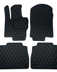 Set of four black car mats with diamond pattern for Mercedes