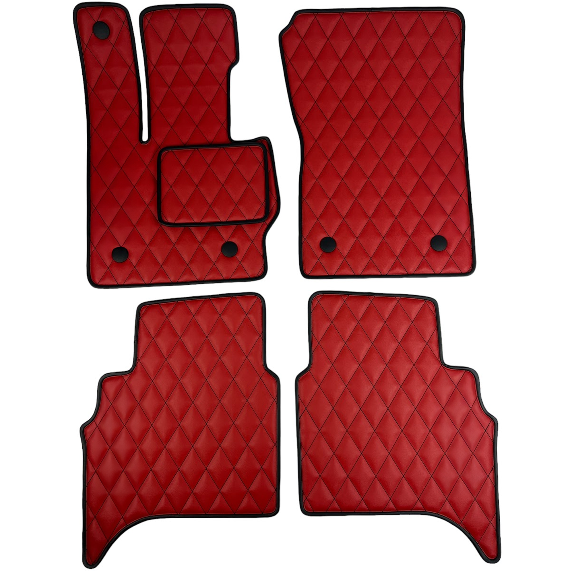 Handmade Genuine Custom Mercedes Benz G Class Wagon Leather Floor Mats - 4 Pieces Set - Extra Durable