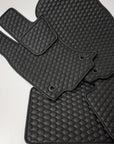 Black Tesla Comb Leather Floor Mat