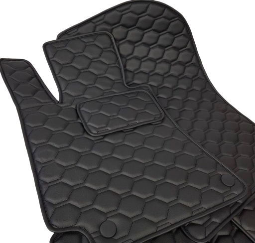 Custom Leather Tesla Model X Floor Mats - Handmade