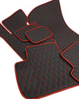 Black with Red Tesla Model S Floor Mats