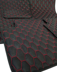 Black with Red Tesla Model S Floor Mats