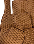 Brown Tesla Model X Leather Floor Mat